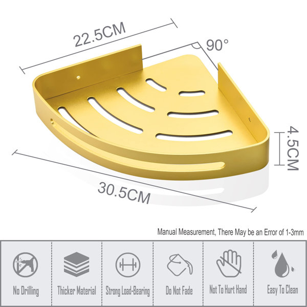 Rebrilliant Anders Adhesive Shower Shelf Wayfair.co.uk